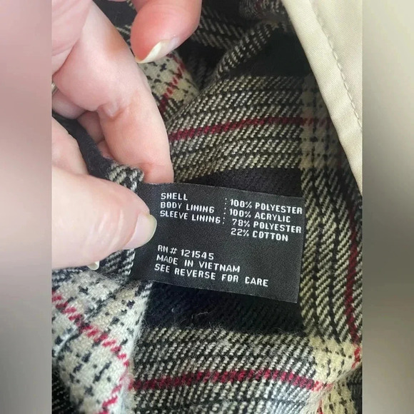 London Fog Trench Coat Rain Jacket Plus Size XXL GUC - Picture 9 of 12